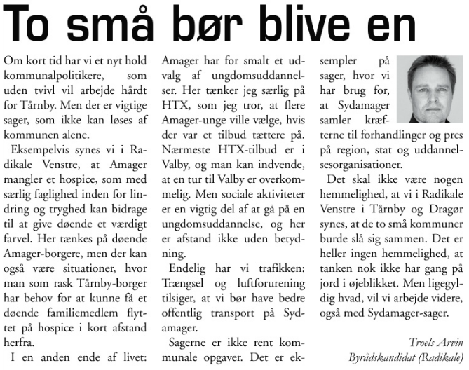 Screenshot af læserbrevet